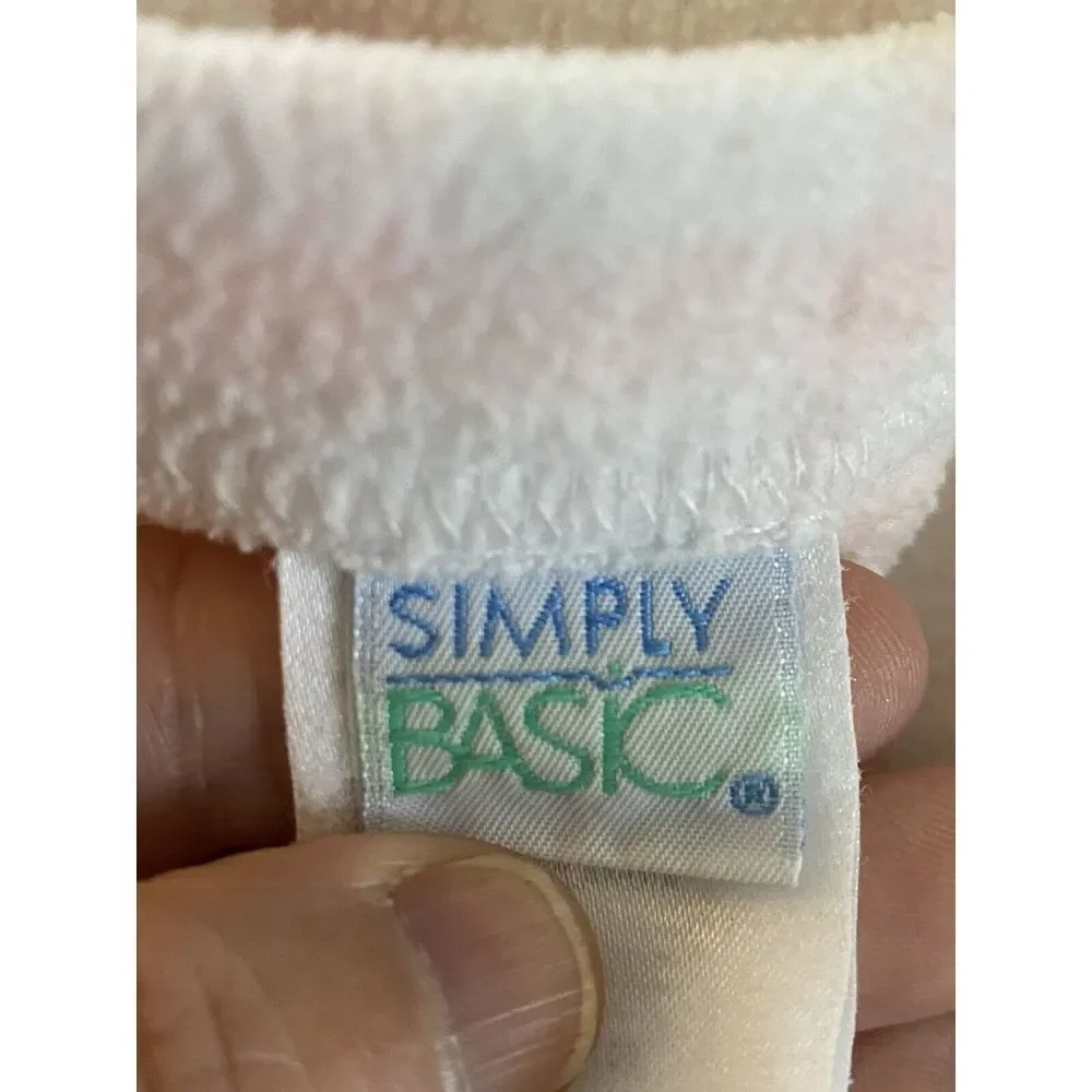 Vintage Simply Basic Pink White Plaid Fleece Pretty Baby Rabbit Security Blanket